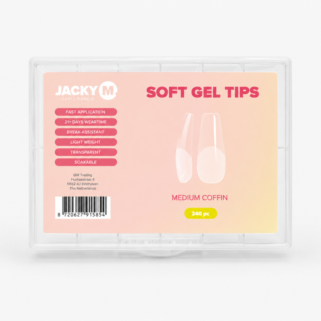 Soft Gel Tips Medium Coffin JACKY M.
