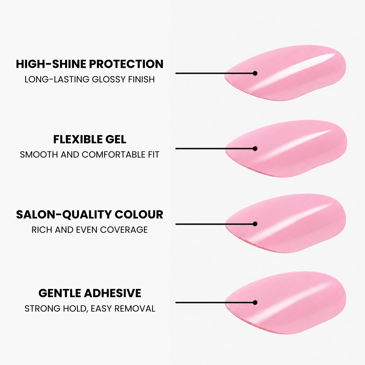 Gel Nail Wraps Rosy Cheeks 20pcs - JACKY M.