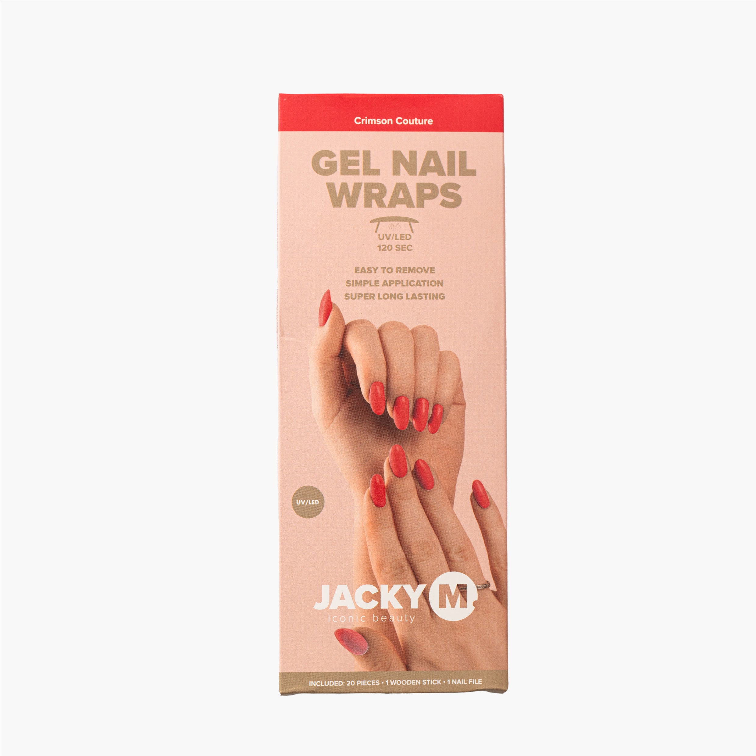 Gel Nail Wraps Crimson Couture 20pcs - JACKY M. - JACKY M. Iconic Beauty