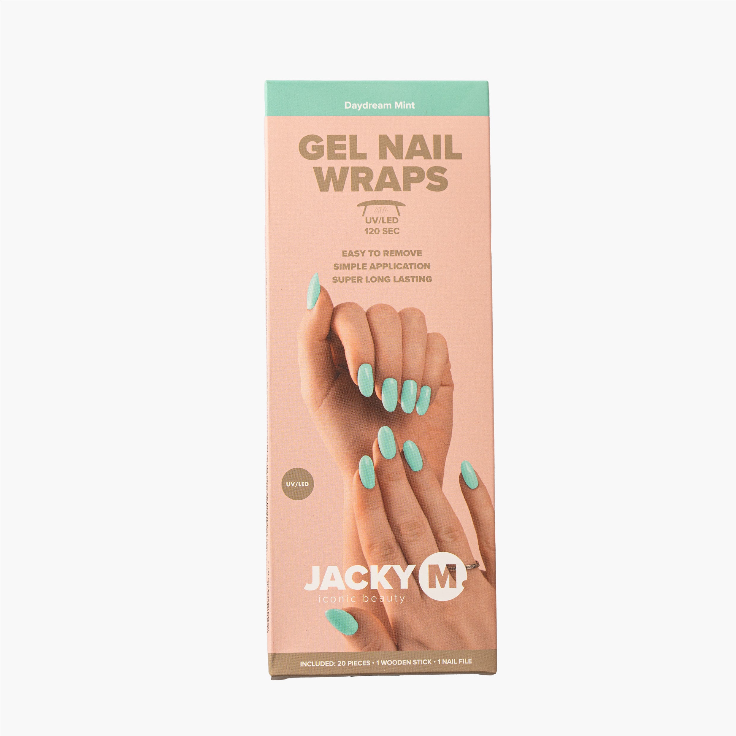 JACKY M. Gel Nail Wraps Daydream Mint 20pcs
