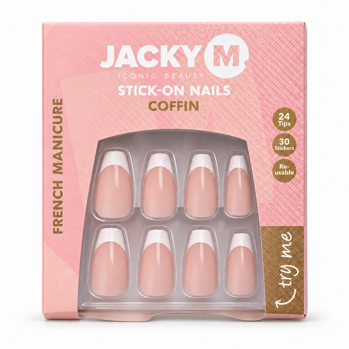 Stick-On Nails - French Manicure JACKY M.