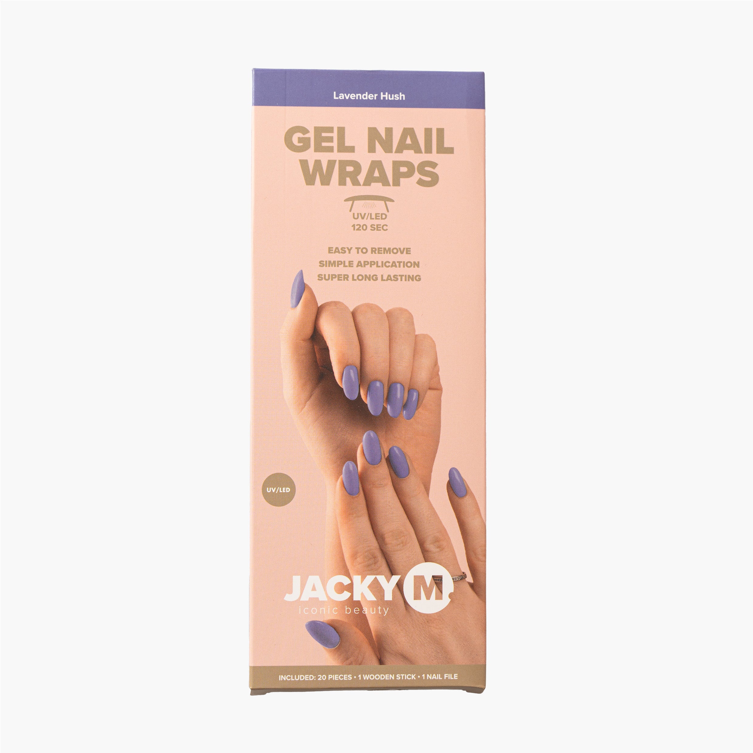 JACKY M. Gel Nail Wraps Lavender Hush 20pcs