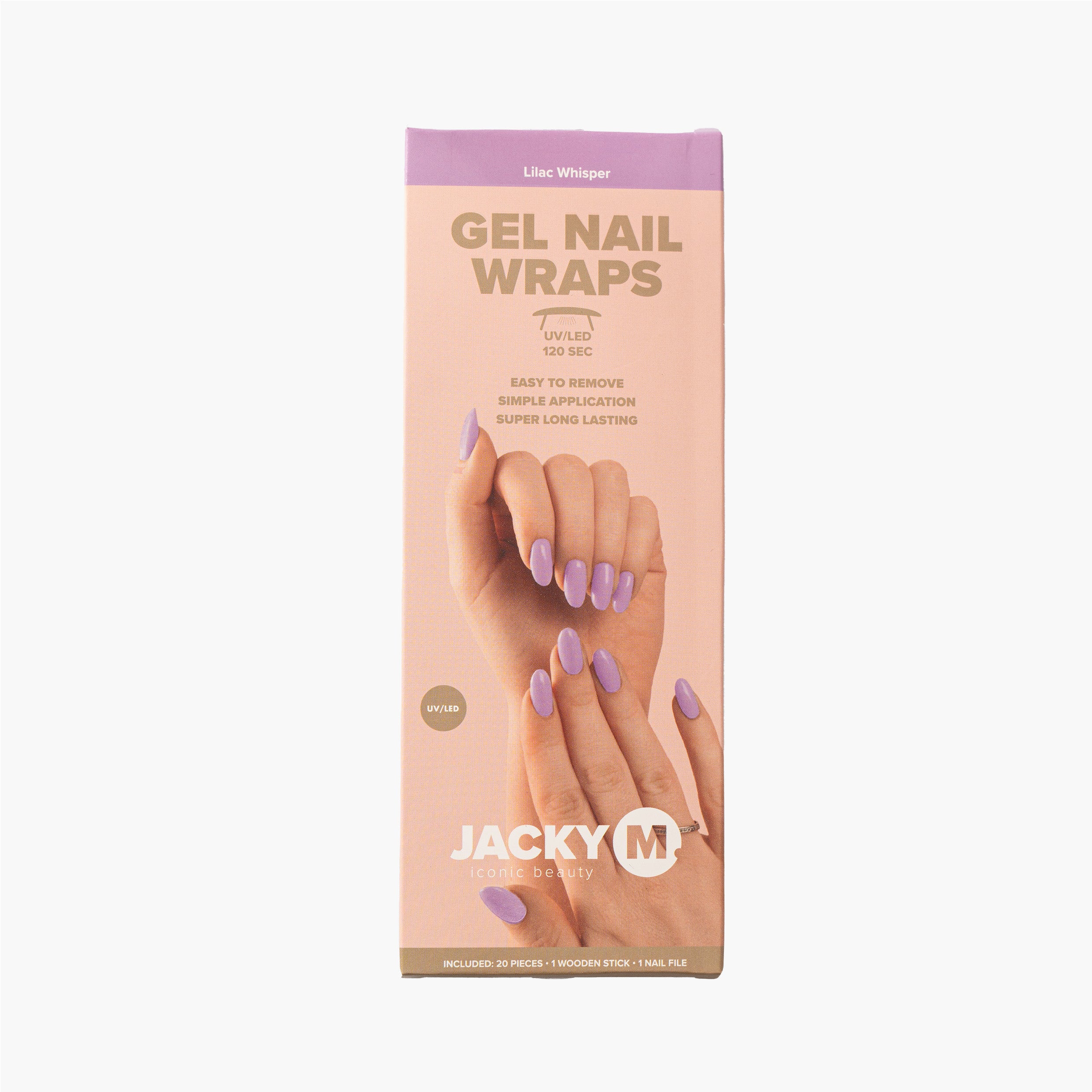 Gel Nail Wraps Lilac Whisper 20pcs - JACKY M. - JACKY M. Iconic Beauty