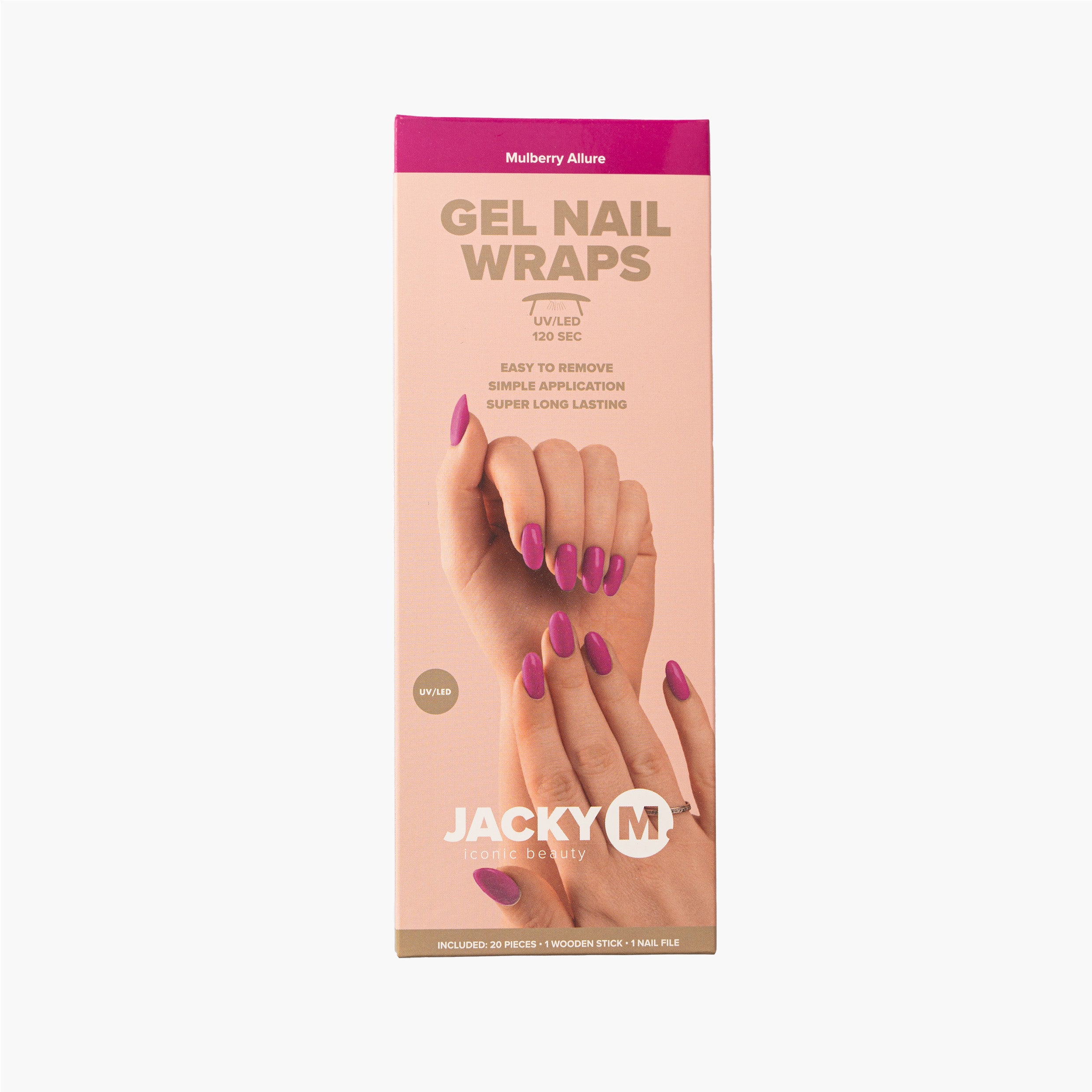 JACKY M. Gel Nail Wraps Mulberry Allure 20pcs