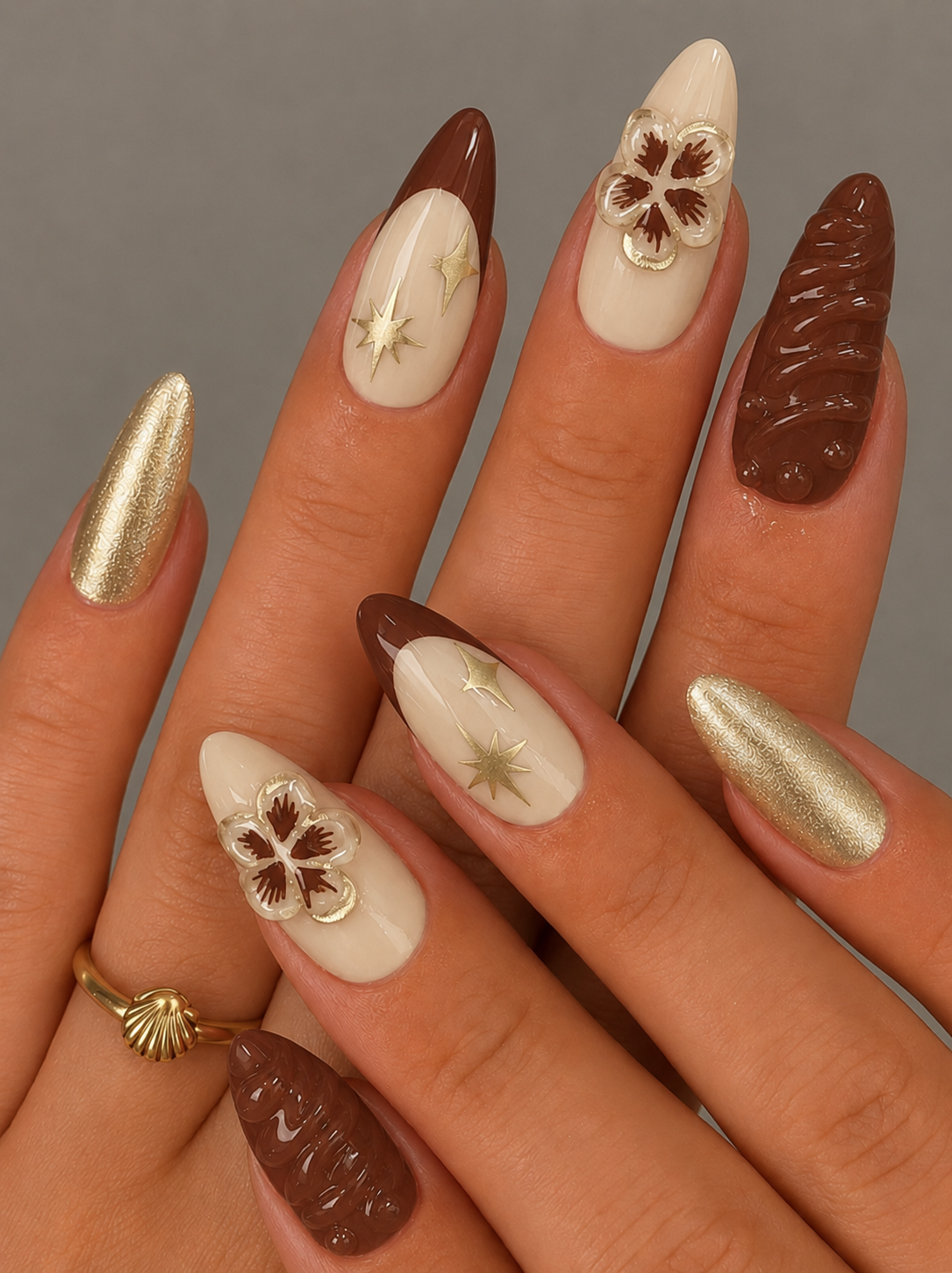 Premium Stick-on Nails - Champagne Fever JACKY M.