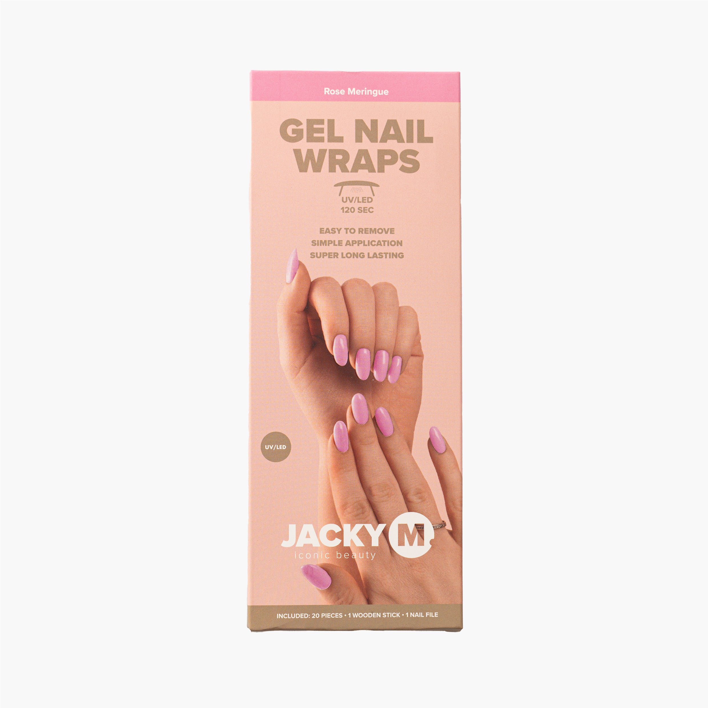 Gel Nail Wraps Rose Meringue 20pcs - JACKY M. - JACKY M. Iconic Beauty
