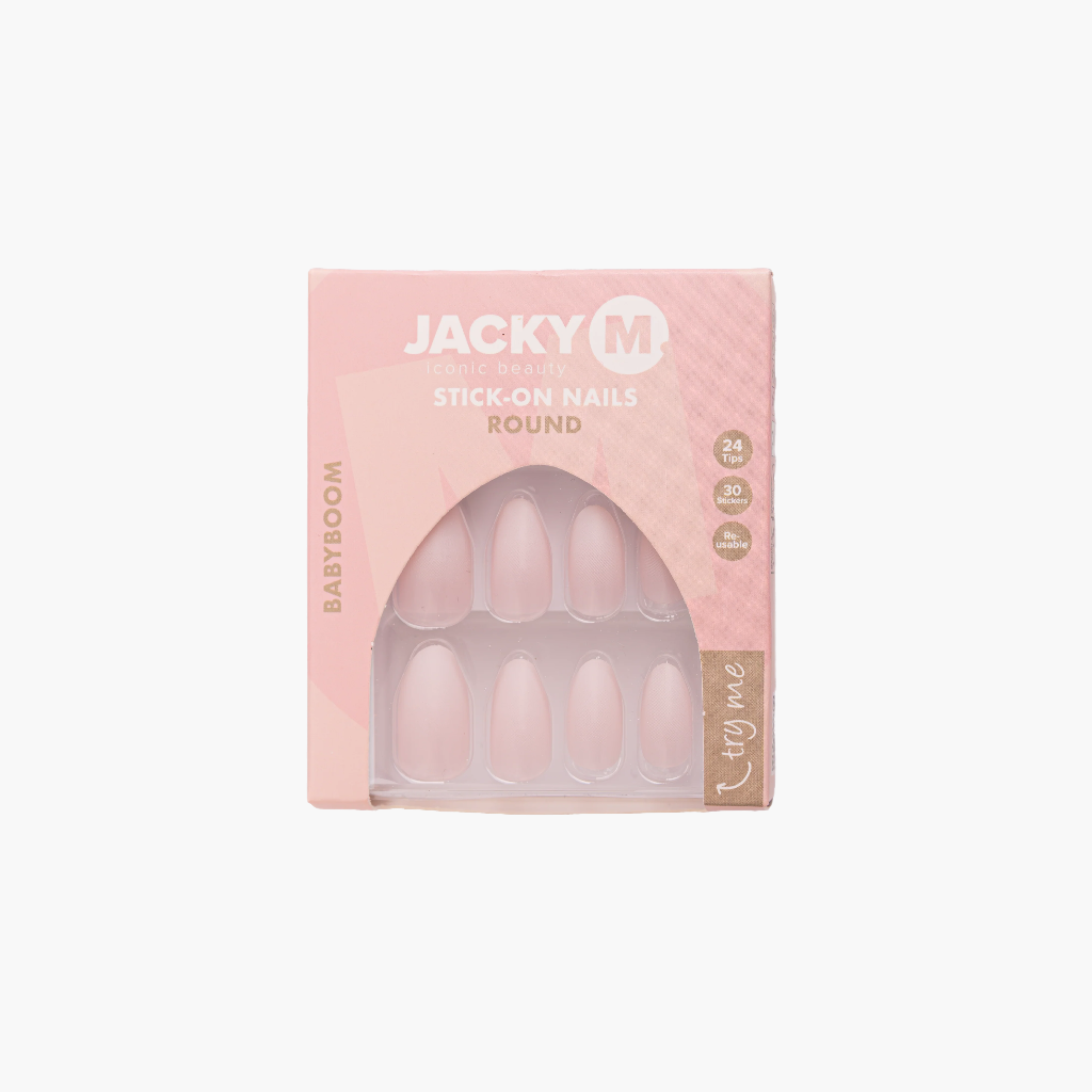 JACKY M. Stick-on Nails Round Babyboom 24pcs