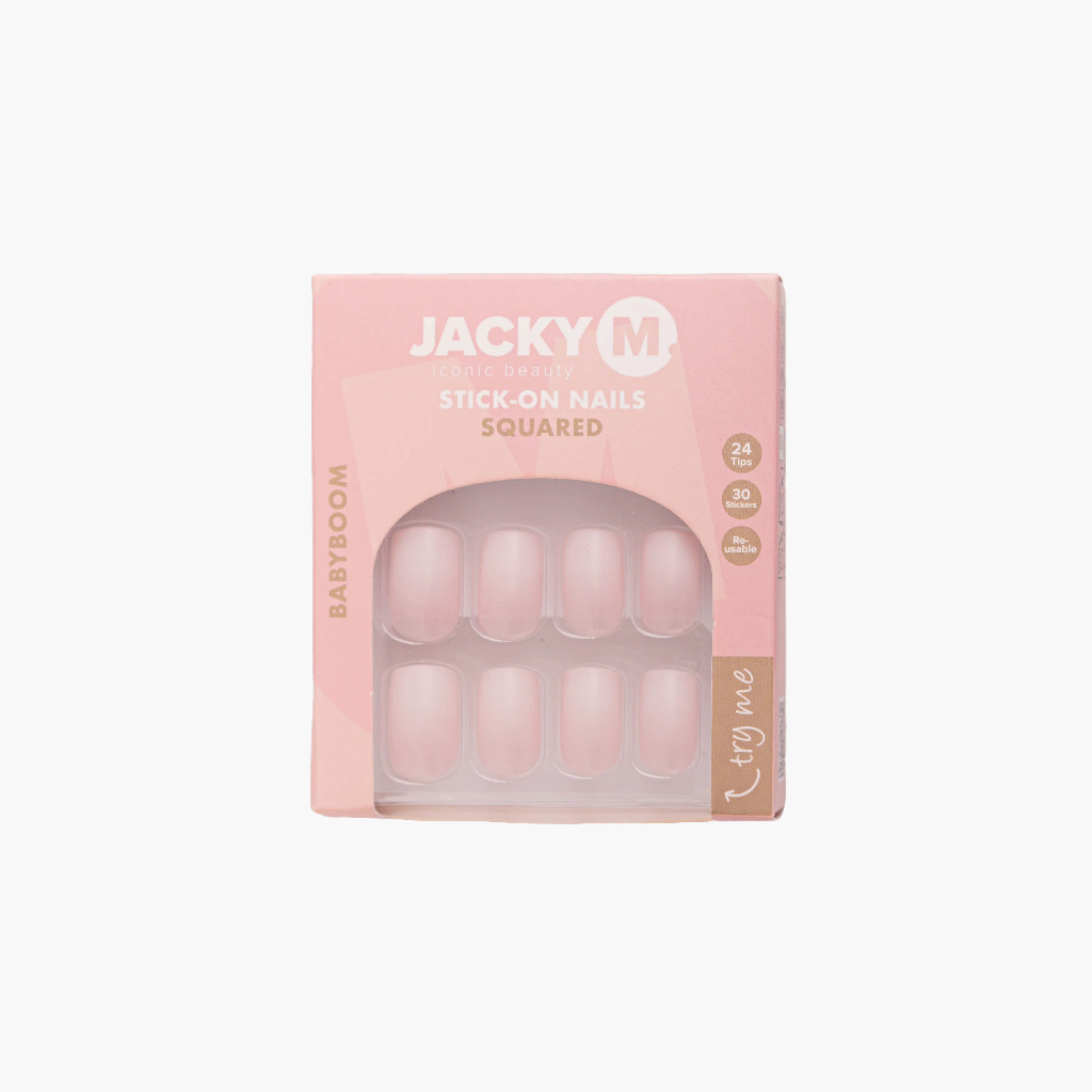 JACKY M. Stick-on Nails Squared Babyboom 24pcs