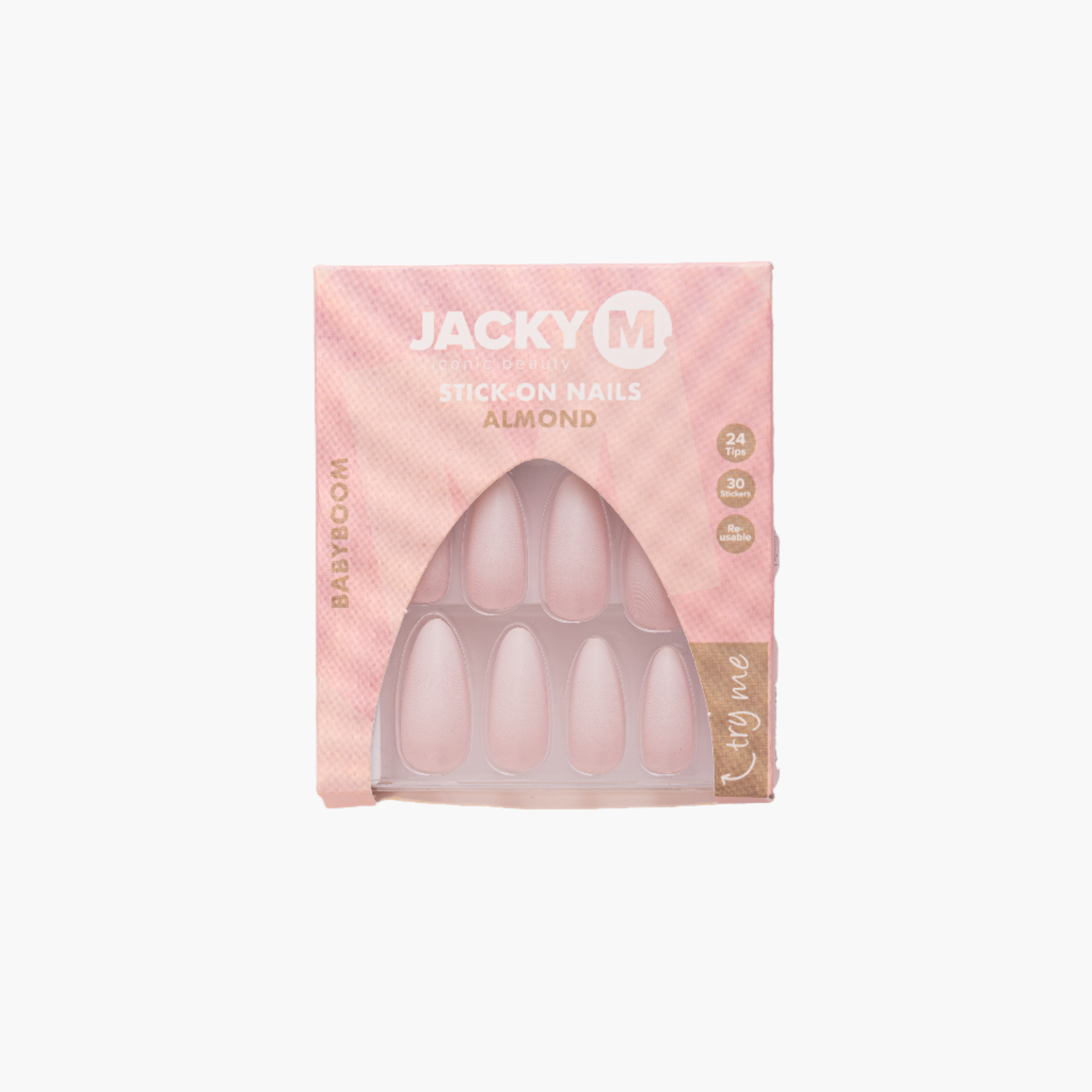 JACKY M. Stick-on Nails Almond Babyboom 24pcs