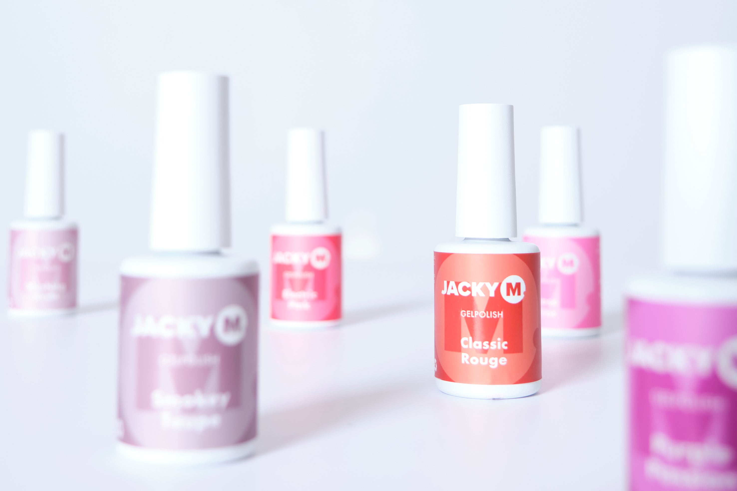 gel polish bottles in different shades for long-lasting manicure
