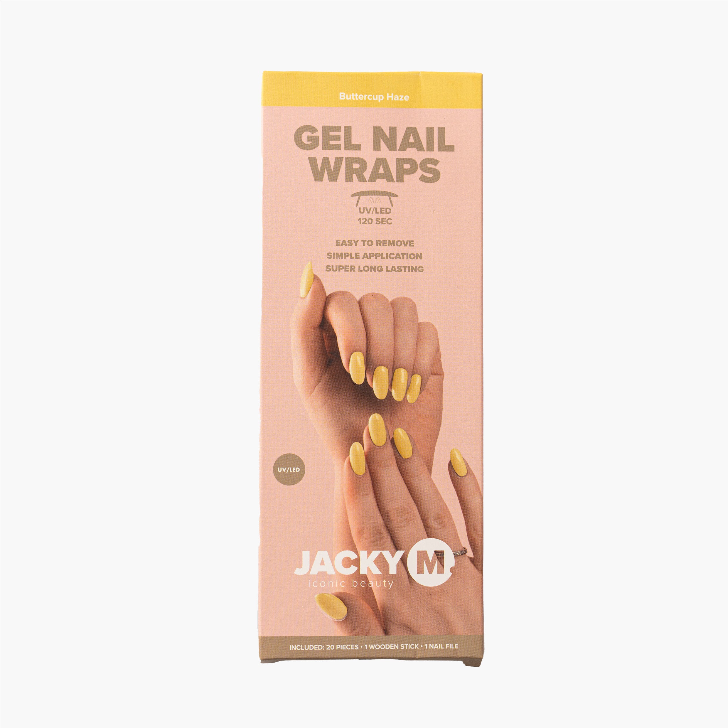 JACKY M. Gel Nail Wraps Buttercup Haze 20pcs