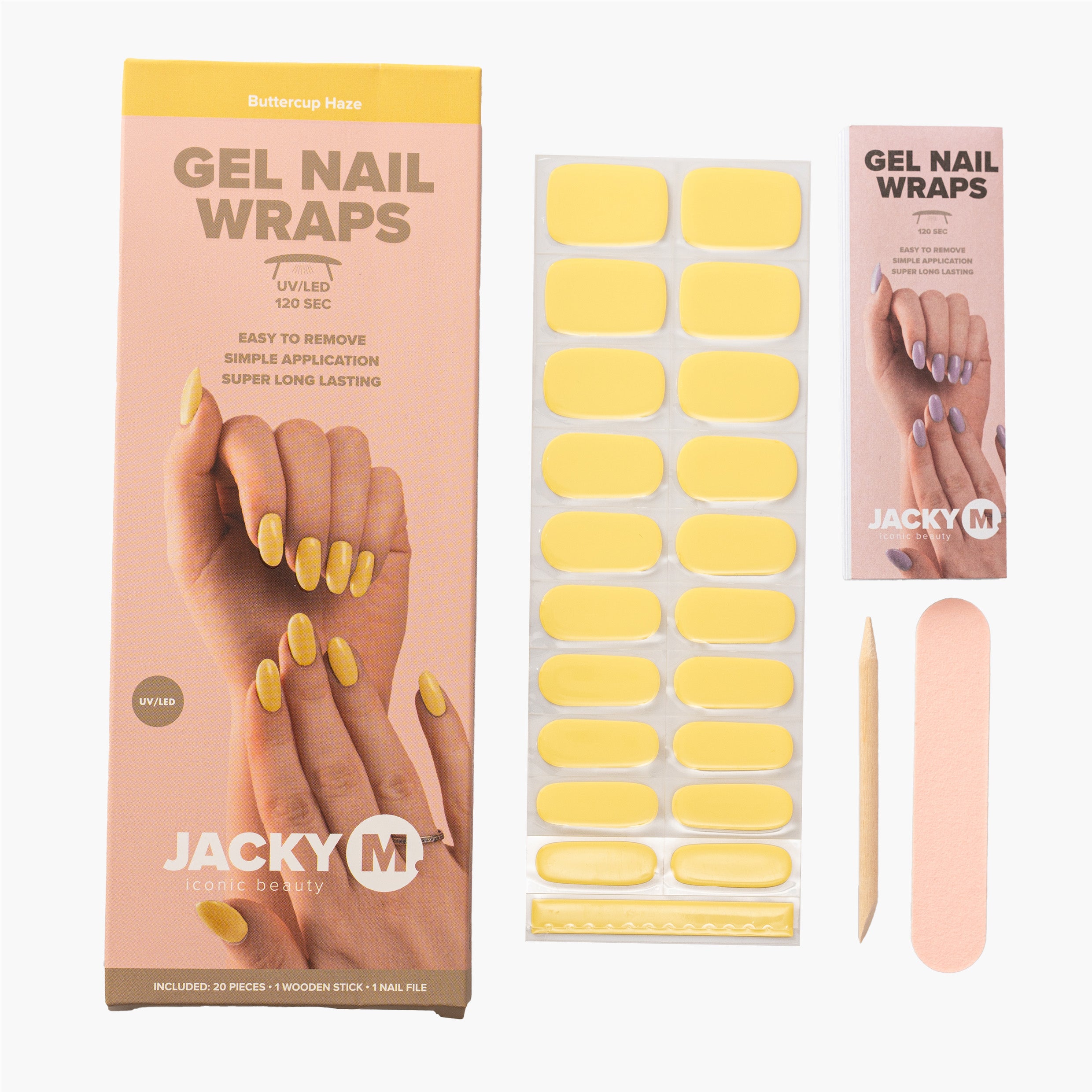 JACKY M. Gel Nail Wraps Buttercup Haze 20pcs