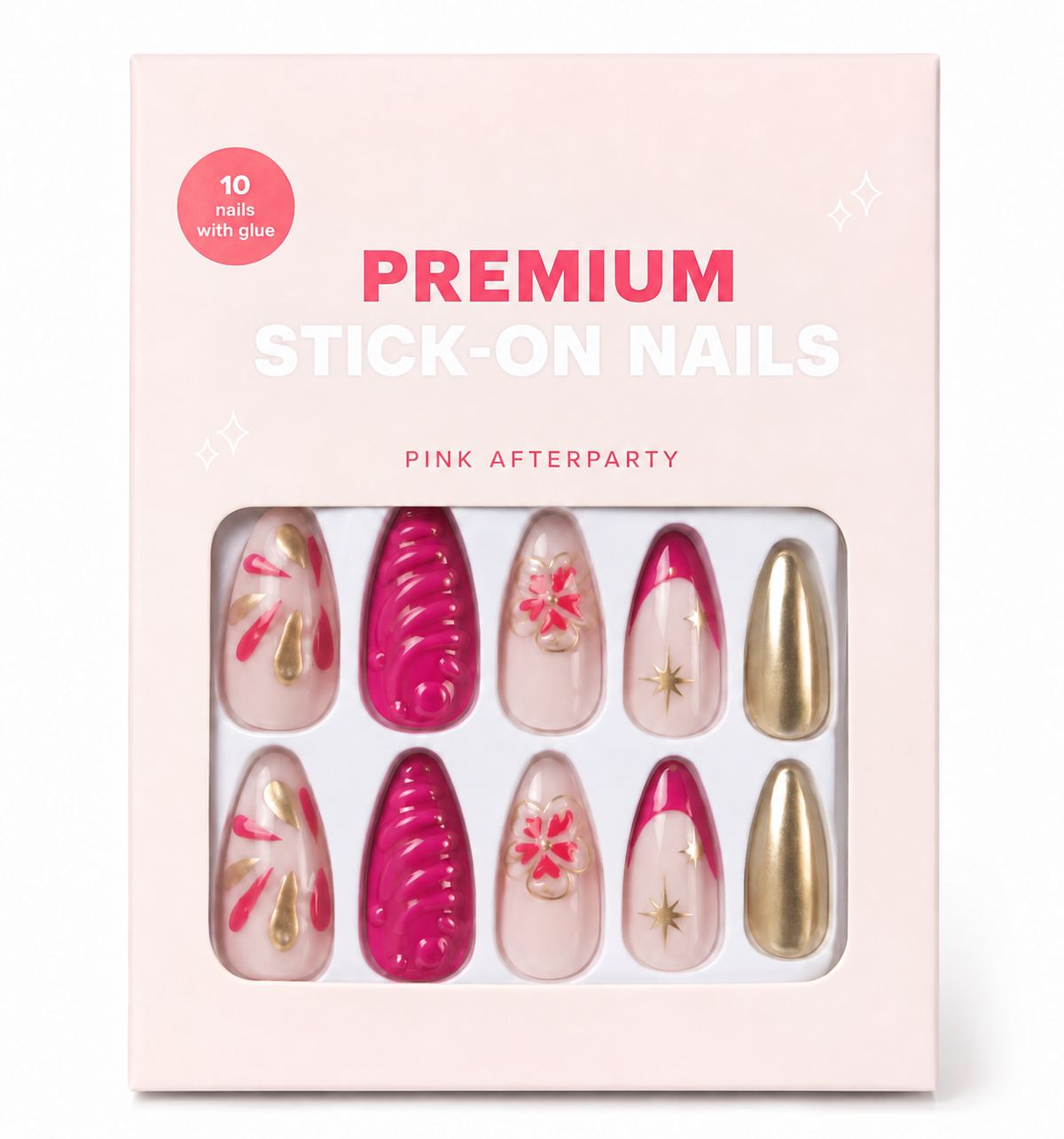 Premium Stick-on Nails - Pink Afterparty JACKY M.