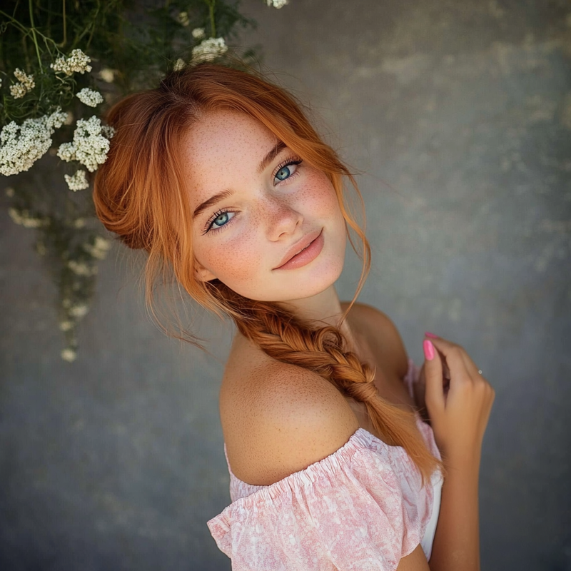 Person with beauty products