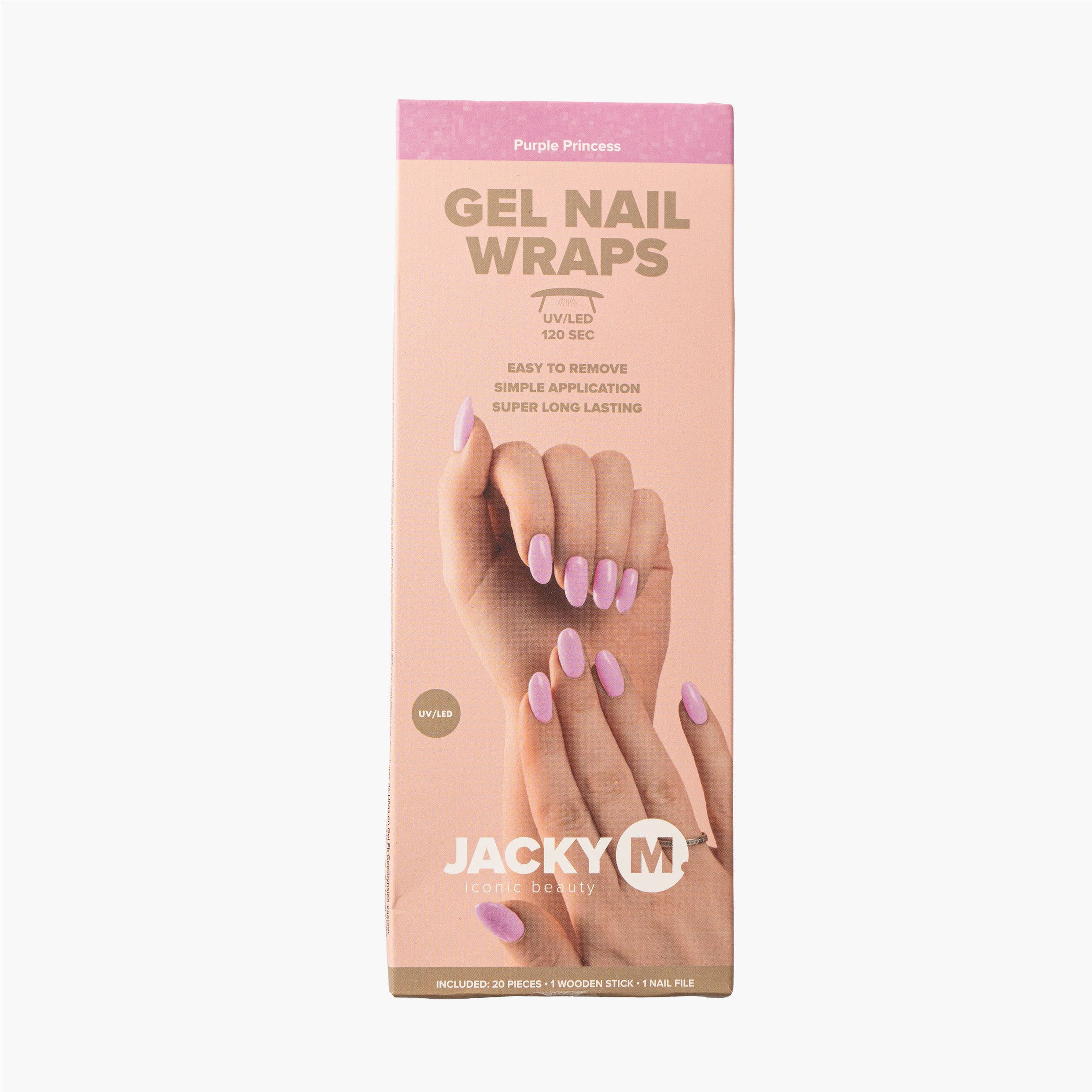 JACKY M. Gel Nail Wraps Purple Princess 20pcs